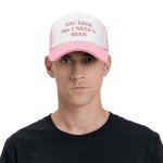 Generic You Look Like I Need A Beer Trucker Hat for Women Hot Pink Funny Gag Trucker Cap for Women Girls