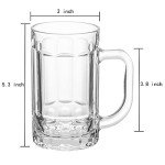 TUSAPAM 6 Pack Heavy Beer Mugs, Large Beer Glasses with Handle, 14 Ounce Glass Steins, Classic Beer Mug glasses Set