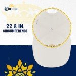 Concept One Corona Extra Dad Hat, Cotton Baseball Cap with Embroidered Logo, Adjustable Baseball Hat, White, One Size