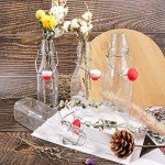 UrSpeedtekLive 12 Pack 8.5oz Swing Top Glass Bottles, 250ML Square Bottles with Airtight Stoppers for Kombucha, Kefir, Vanilla Extract, Beer(Bonus Gaskets, Labels and Funnel)