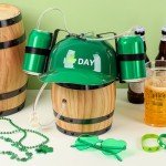 Shyyween St. Patrick's Day Juice Hat Soda Hat Helmet Adjustable Can Holder Cap with Straw for Men Women Gift Festival Holiday Party Favor