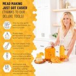 Complete Mead Making Kit - Includes 1-Gallon Glass Fermentation Jar, Auto Siphon, Hydrometer, Alcohol Percentage Tester Jar, Bottle Filler, Airlock, Plug, Funnel, Cleaning Powder & How-To Guide