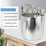 Howaoo 2.5 Gallon/10 L Cleaning Keg, Beer Line Cleaning Kit with 2 D Coupler Made of Stainless Steel, Beer Line Cleaner Used for Beer Line Cleaning, 2.5 Gallon Keg Line Cleaning Kit