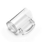 TUSAPAM Heavy Beer Mugs Set, 16oz Glass Mugs With Handle, Beer Glasses For Freezer, 500ml Beer Drinking Glasses, Traditional Stein For Bar, Alcohol, Beverages,Coffee, Teas, Set of 6