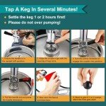 FERRODAY 8" Keg Tap Keg Pump D-System Beer Taps for Kegs US Keg Pump for Beer Keg Tap Kit Beer Keg Tap Beer Tap Keg Pump Tap Keg Taps for Beer Pump Keg Hand Pump Keg Tap for Beer Keg Tapper Party Tap