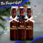 Nevlers 18PK 8.5Oz Swing Top Glass Bottles | Mini Beer Bottles | Amber Glass Bottle Gifts for Men & Women | Juice Bottles | Hot Sauce Bottles | Wine Bottles | Vanilla Extract Bottles | Syrup Bottles