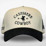 Vintage Trucker Hat | Country Cowboy Cute Preppy Retro Western Trucker Hats | Men Women Trendy Snapback | Tan Red Green Black (Cashmere Cowboy | Black)