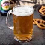 G.E.T. SW-1464-CL-EC BPA-Free Break-Resistant Plastic Handled Beer Mugs, 20 Ounce, Clear (Set of 4)