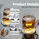 JUXINGDAZYF Mini Beer Mugs, Set of 24, 2 Oz with Handles, Glass Mugs for Beer, Whiskey, Tequila, Vodka