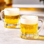 JUXINGDAZYF Mini Beer Mugs, Set of 24, 2 Oz with Handles, Glass Mugs for Beer, Whiskey, Tequila, Vodka