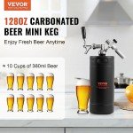 Beer Growler Tap System, 128Oz 4L Mini Keg, 304 Stainless Steel Pressurized Beer Growler, Keg Growler with Pressure Display, CO2 Regulator Faucet, Leak-Proof Ring For Draft, Homebrew, Craft Beer