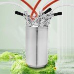 Howaoo 5 Gallon Cleaning Keg with 4 D Coupler for Beer Line Cleaner, Beer Line Cleaning Kit Made of Stainless Steel, Beer Line Cleaner Used for Beer Line Cleaning, 5 Gallon Keg Line Cleaning Kit