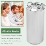 Howaoo 5 Gallon Cleaning Keg with 4 D Coupler for Beer Line Cleaner, Beer Line Cleaning Kit Made of Stainless Steel, Beer Line Cleaner Used for Beer Line Cleaning, 5 Gallon Keg Line Cleaning Kit
