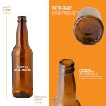FastRack (Pack of 48 22 oz Longneck Beer Bottles | 4 Cases of 12 | Amber | Crown Cap Refillable Beer Bottle | Food Grade – ECO Friendly Bottles for Home Brewing