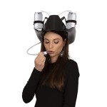 Tigerdoe – Drinking Helmet for Adults – Drinking Hat with Straw – Soda Hat - Drinking Party Hat – Black Guzzler Helmet – Cowboy Party Accessories