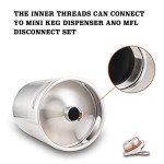 TMCRAFT 270OZ Stainless Steel Mini Keg, Portable beer growler with Exhaust Valve Designed Cap to Keep Beverage Fresh