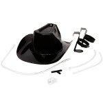 Tigerdoe – Drinking Helmet for Adults – Drinking Hat with Straw – Soda Hat - Drinking Party Hat – Black Guzzler Helmet – Cowboy Party Accessories