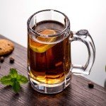 TUSAPAM Heavy Beer Mugs Set, 12.5oz Glass Mugs With Handle, Beer Glasses For Freezer, 370ml Beer Drinking Glasses, Traditional Stein For Bar, Alcohol, Beverages,Coffee, Teas, Set of 6