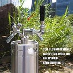 GANCOWISE 64OZ Mini Keg Growler, Pressurized Home Dispenser System with Self-Closing Design Faucet Keeps Carbonation and Fresh for Homebrew, Craft and Draft Beer
