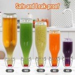 TOEKSIX 8 Pack 16 oz Swing Top Glass Bottles,Glass Bottles with Stoppers Lids,Glass Beer Bottle with Airtight Rubber Seal Flip Caps for Home Brewing Kombucha,Beverages,Oil,Vinegar,Wine,Cider,Soda