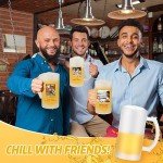Mifoci 6 Pcs Sublimation Blank Glass Mugs 16 oz Frosted Beer Cups Can Add Photo Text or Images on Personalized Beer Glass for Husband Dad Men Father's Day Oktoberfest Funny Gift