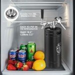 KEG STORM Portable Mini Keg Draft Beer Dispenser System with Drip Mat and Foldable Funnel, 128 oz Stainless Steel Growler, Matte Black