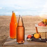 Hiceeden 10 Pcs 33 oz Plastic Soda Bottles with Caps, 1L Disposable Long Neck Wine Bottles with Lid, Reusable Empty Plastic Bottle for Beverage, Liquor, Beer, Milk, Juices, Smoothies