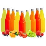 Hiceeden 10 Pcs 33 oz Plastic Soda Bottles with Caps, 1L Disposable Long Neck Wine Bottles with Lid, Reusable Empty Plastic Bottle for Beverage, Liquor, Beer, Milk, Juices, Smoothies