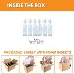 FastRack Swing Top |33 oz – Pack of 6 | Clear Glass Bottles for Home Brewing | Flip Top Glass Bottles for Carbonated Drinks, Kombucha, Fermentation, Water, Food Grade – ECO Friendly