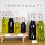 FastRack Swing Top |33 oz – Pack of 6 | Clear Glass Bottles for Home Brewing | Flip Top Glass Bottles for Carbonated Drinks, Kombucha, Fermentation, Water, Food Grade – ECO Friendly