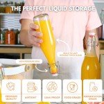 FastRack Swing Top |33 oz – Pack of 6 | Clear Glass Bottles for Home Brewing | Flip Top Glass Bottles for Carbonated Drinks, Kombucha, Fermentation, Water, Food Grade – ECO Friendly
