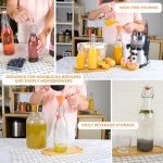 FastRack Swing Top |33 oz – Pack of 6 | Clear Glass Bottles for Home Brewing | Flip Top Glass Bottles for Carbonated Drinks, Kombucha, Fermentation, Water, Food Grade – ECO Friendly