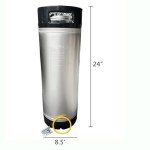 Semfeil Brew New 5 Gallon Ball Lock Keg 304 Stainless Steel 19L HomeBrew Beer Corny Keg with Dual Rubber Handle Home Brew Stainless Beer Keg For Soda Water And Nitro Coffee Brew