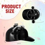 zsccxq 2 Pcs Juice Hat Funny soda Hat Helmet Adjustable can Holder Soda Cap with Straw for Christmas Party Gifts (Black)