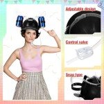 zsccxq 2 Pcs Juice Hat Funny soda Hat Helmet Adjustable can Holder Soda Cap with Straw for Christmas Party Gifts (Black)