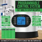 Nutrichef All In One Home Beer Brewing Mash and Boil Device with Circulation Pump 5-Piece Stainless Steel Set 9 Gallon 1600w Max w/LCD Display Programmable Multi-Step Mashing Control System