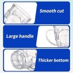 Ziliny 20 Pcs 8 oz Plastic Beer Mugs with Handles Dimpled Steins Small Beer Glasses Mini Mugs Reusable Oktoberfest Decorations for Festival Party Event Picnic BBQ, Clear