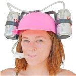 Pink Beer Guzzler Helmet Party Hat
