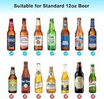 Beer Bottle Cooler, 2 Pack Stainless Steel Double Wall Bottle Insulator with Bottle Opener, Fit's Long Neck and Standard Neck 12oz Beer Bottles (Blue)
