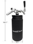 128oz Mini Keg Growler Carbonated Beer Growler Tap System 304 Stainless Steel Pressurized Draft Beer Dispenser System, Portable Home Beer Dispenser System Craft Beer Keg Gift for Men Beer Lovers