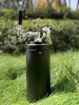 128oz Mini Keg Growler Carbonated Beer Growler Tap System 304 Stainless Steel Pressurized Draft Beer Dispenser System, Portable Home Beer Dispenser System Craft Beer Keg Gift for Men Beer Lovers