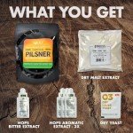 iGulu One Gallon Craft Beer Brew Ingredient Kit (Varies Type) English Porter, German Helles, German Pilsner, Traditional Amber Ale ABV: 5~5.5% vol (Variety Pack, 4 Brew Kit Combo)