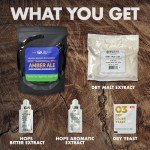 iGulu One Gallon Craft Beer Brew Ingredient Kit (Varies Type) English Porter, German Helles, German Pilsner, Traditional Amber Ale ABV: 5~5.5% vol (Variety Pack, 4 Brew Kit Combo)