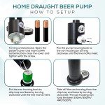 Richard Bergendi Home Draught Beer Pump, Beer kegerator, Beer Tap, Draft Beer Dispenser, Portable Mini Keg For All Can Beers, Ale, Birthday Gift for Men, Husband, Dad, Son, Beer Gifts For Men Black