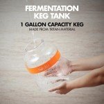 iGulu F1 1-Gallon (116 oz.) Tritan Fermentation Keg with a temperature tolerance range of 23˚F to 194˚F.