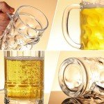 ZHENGYAOYANG Beer Mugs for Freezer, 20oz Glass Beer Mug with Handle, Large Glass Beer Stein, Thick Frosty Mug for Beer Cup Mug for Water, Drinks, Lead-Free Glasses Set of 4 for Men in Pub, Home