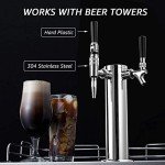 Dbgogo Nitro Tap Stout Faucet, All Stainless Steel Nitrogen Draft Beer Tower Cold Brew Nitro Kegerator Draught Keg Tap with Homebrew Standard Beer Faucet Handle