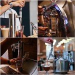 Dbgogo Nitro Tap Stout Faucet, All Stainless Steel Nitrogen Draft Beer Tower Cold Brew Nitro Kegerator Draught Keg Tap with Homebrew Standard Beer Faucet Handle