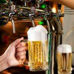 Cambareign Beer Mug Set of 2, 20oz Crystal Beer Glasses with Handle, Glass Beer Mugs for Freezer, Gifts for Men