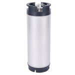AMCYL Two Pack of New 5 Gallon Silver Stainless Steel Ball Lock Kegs with Dual Rubber Handles